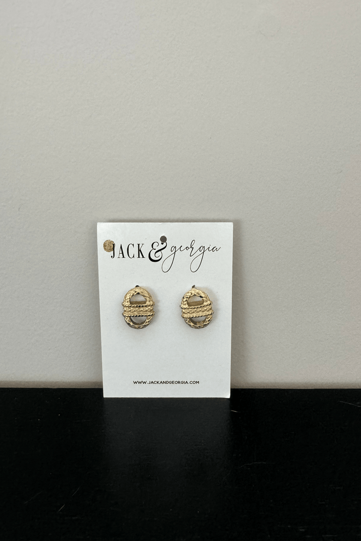 Gold Basket Earrings