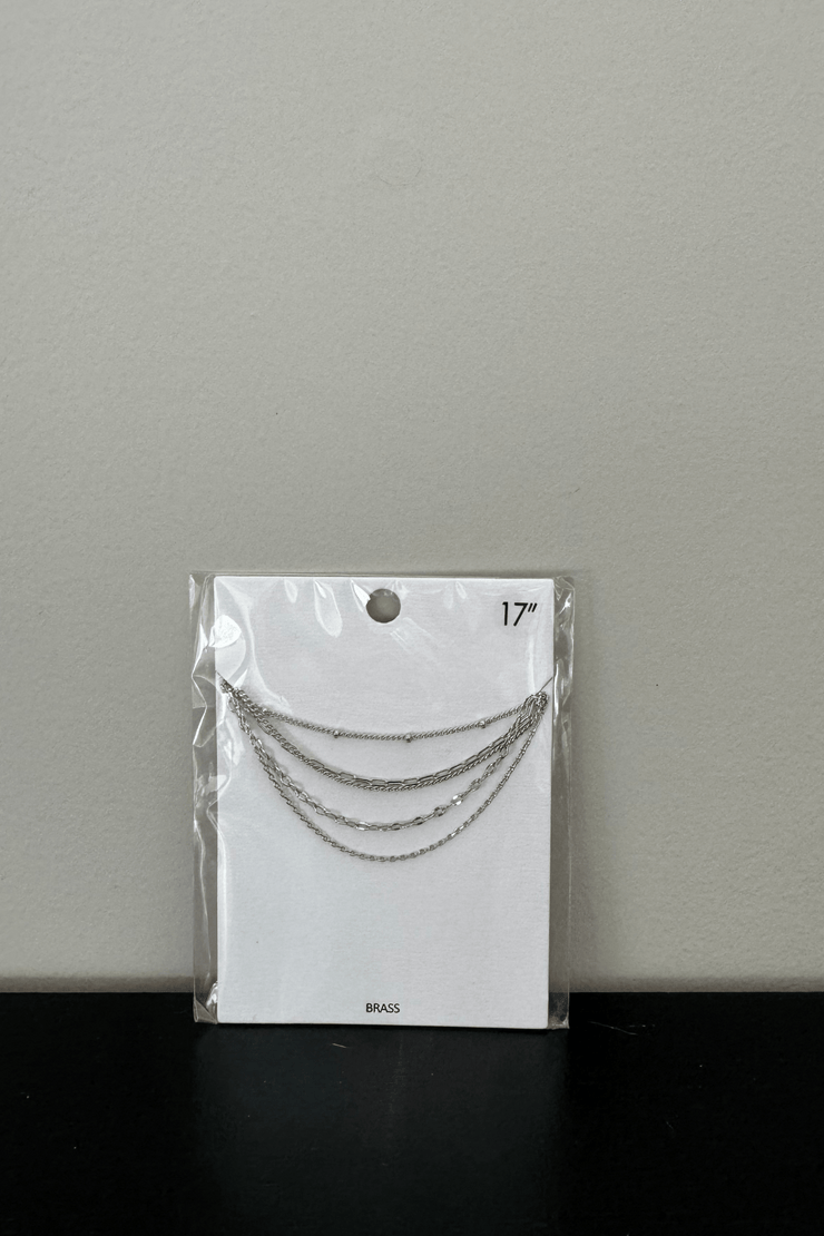 3 Chain Silver Necklace