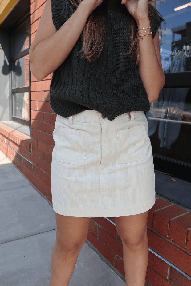 Zoey Cord Mini Skirt