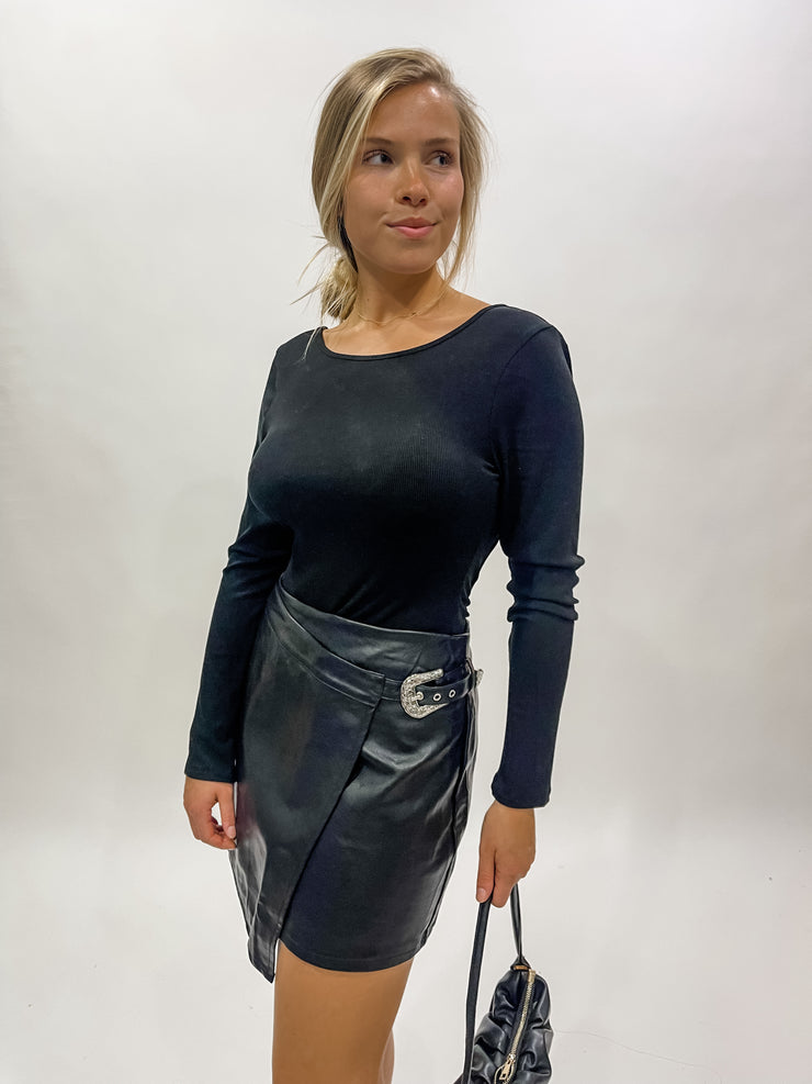 Midnight Leather Skirt